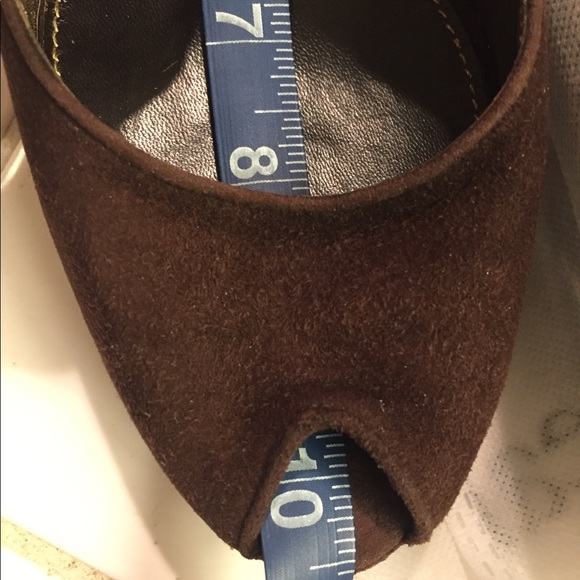 Prada Suede Peep Toe Heels - Picture 7 of 9